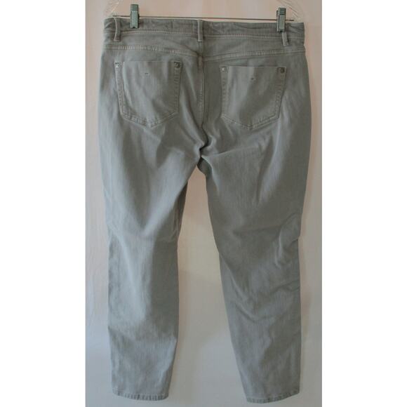 J. Jill Denim Women's Authentic Fit Mid Rise Slim Ankle  Beige Jeans Size 12 - Picture 4 of 10